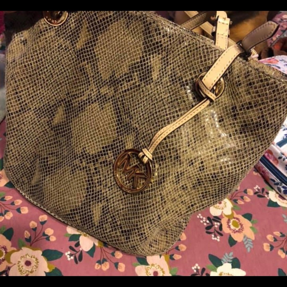 Michael kors snakeskin bag